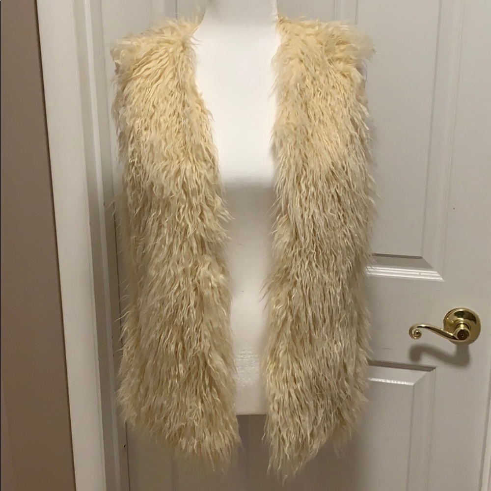 Faux Curly Lamb Fur Reversible Vest
